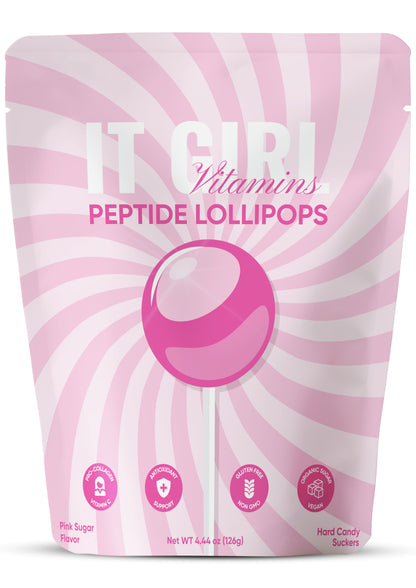 It Girl Beauty Lollipops - Collagen Peptides & Vitamin C Healthy Candy for Skin, Hair, Nails