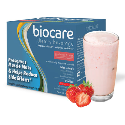 30G Protein Strawberries & Cream Biocare Dietary Beverage (14-Servings)