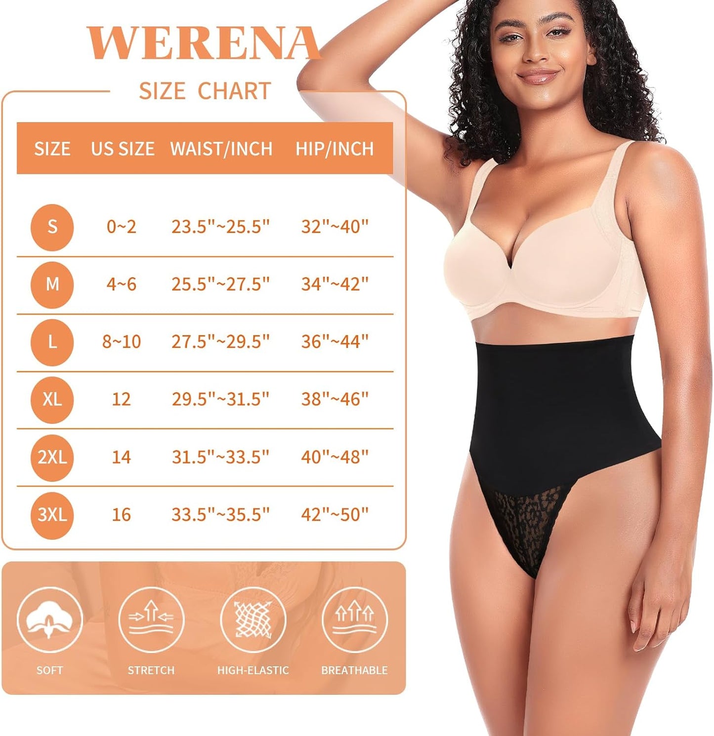 Tummy Control Thong Shapewear for Women Mid High Waisted Body Shaper Underwear Lace Shaping Thong Girdle Panties