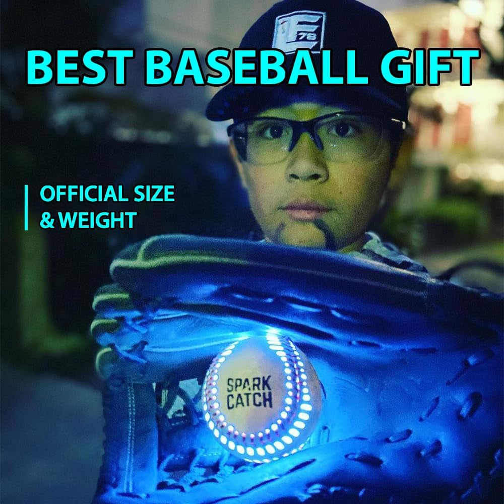 Light up Baseball, Glow in the Dark Baseball, Sports Gear Accessories Gifts for Boys 8 9 10 11 12 13 14 15 Years Old, Kids Teens All Ages Gift Ideas