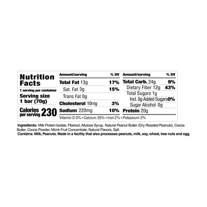 CleanForm Nutrition Nulla Protein Bar - 2 Flavors - Box of 12